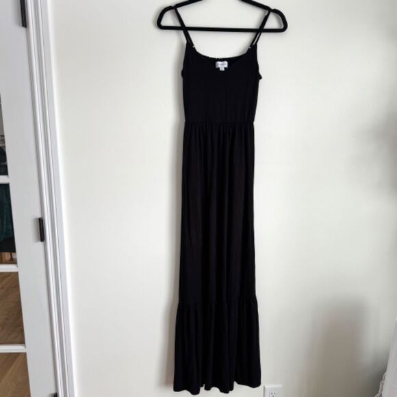 Evereve Eloise Tiered Maxi Dress - Black | Size XS - Picture 3 of 10